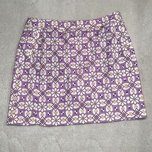 EP Pro Purple Floral Geometric Golf Skort